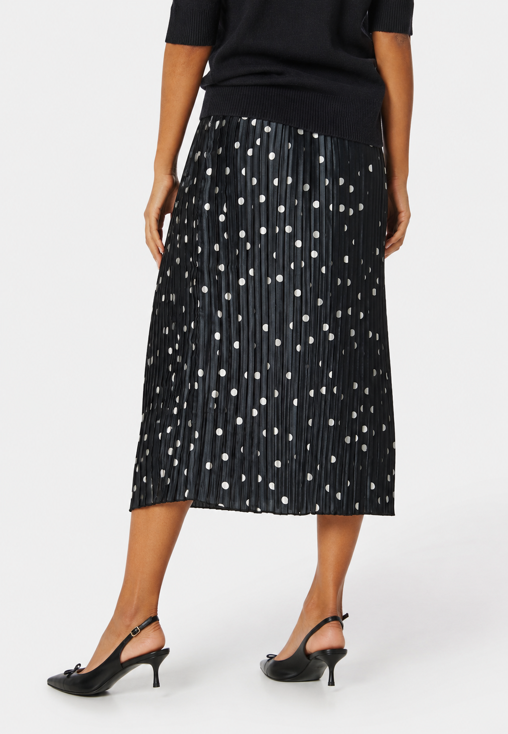 Classic Polka Midi Skirt