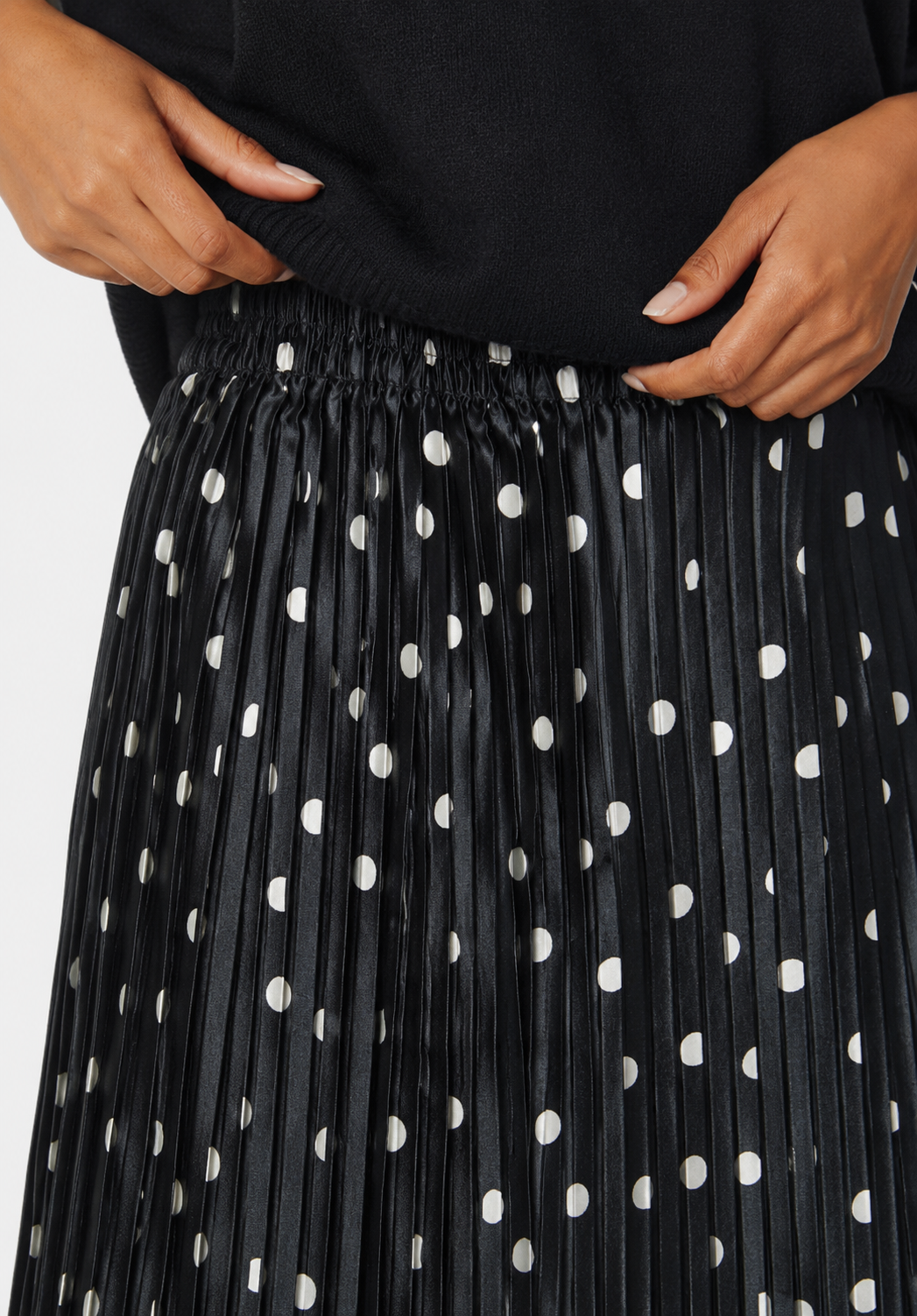 Classic Polka Midi Skirt