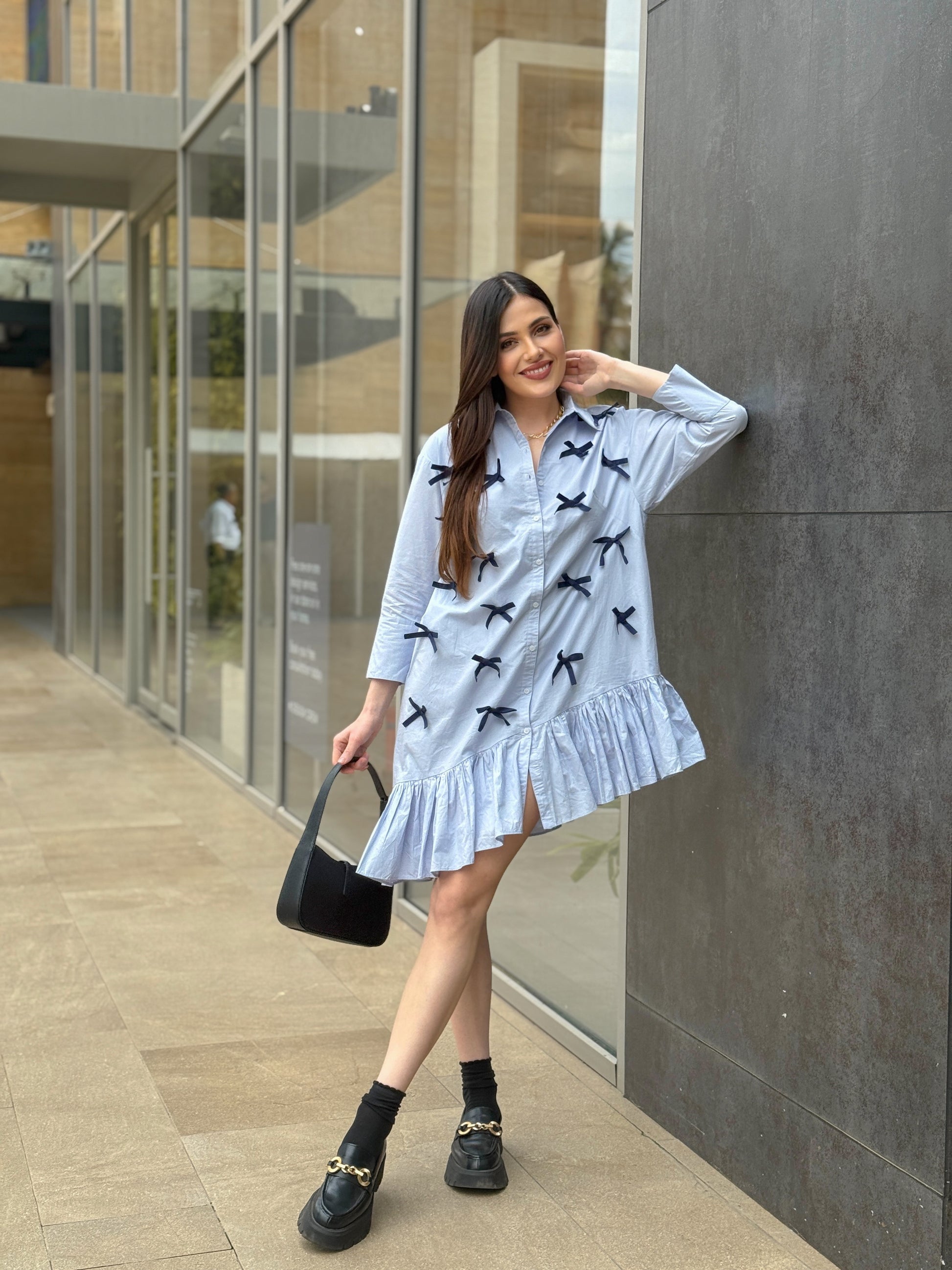 The Bow Shirt Dress