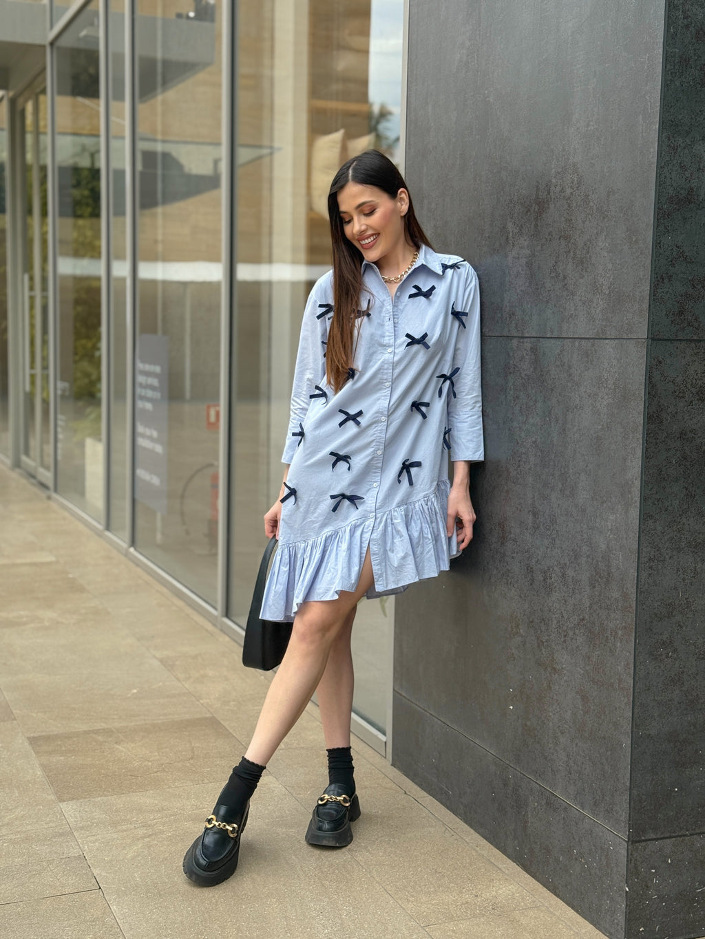 The Bow Shirt Dress