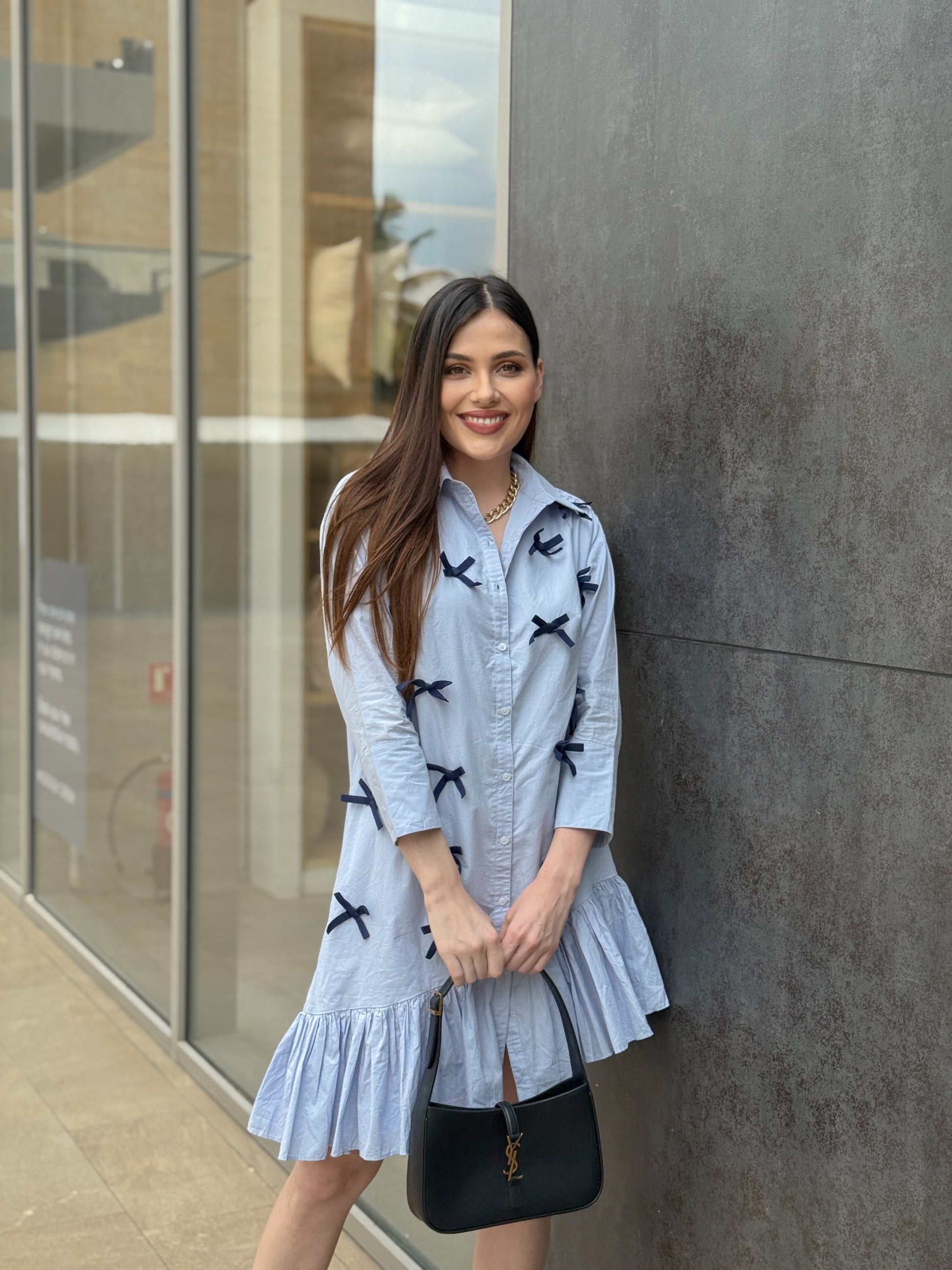 The Bow Shirt Dress