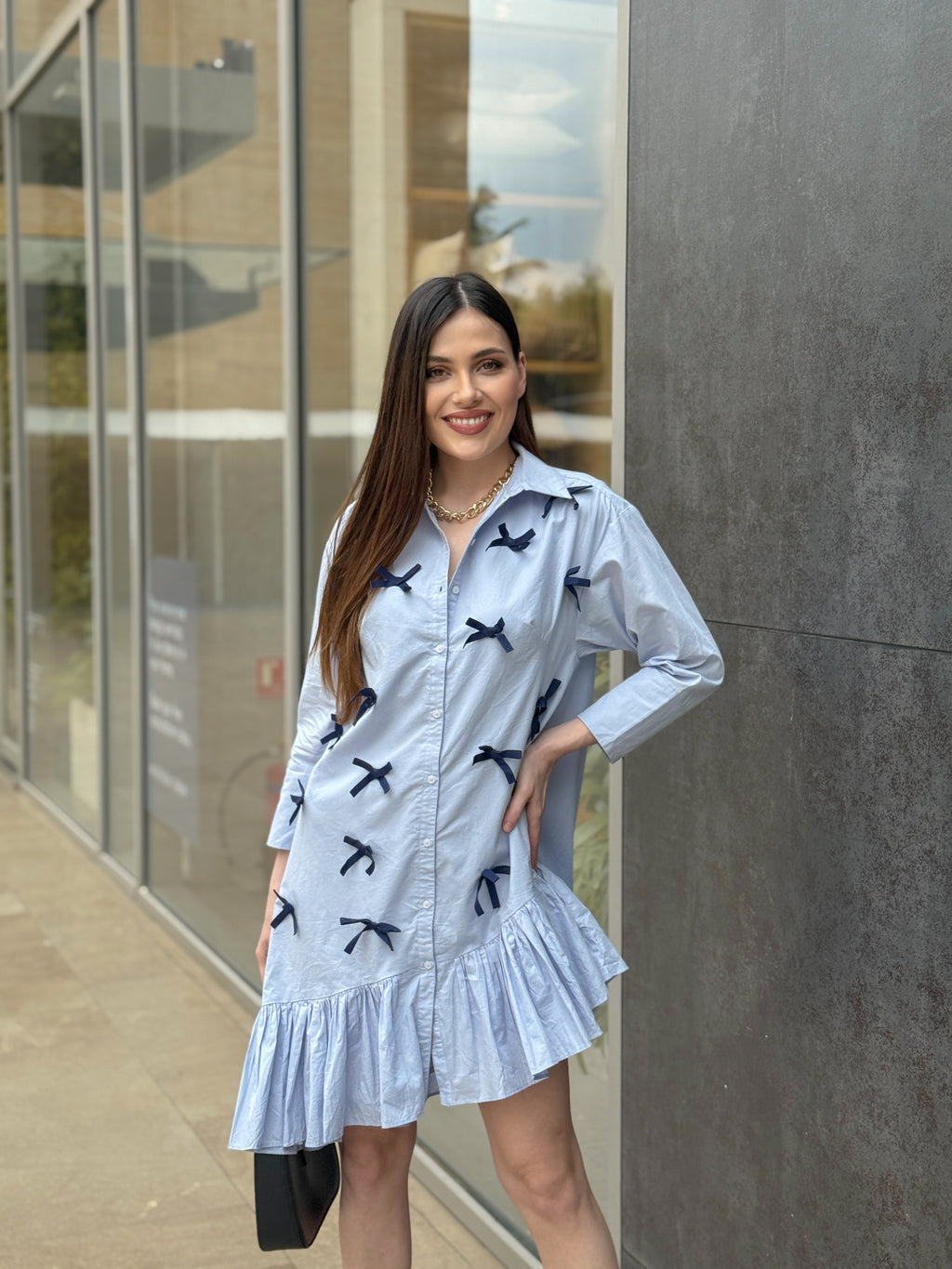 The Bow Shirt Dress