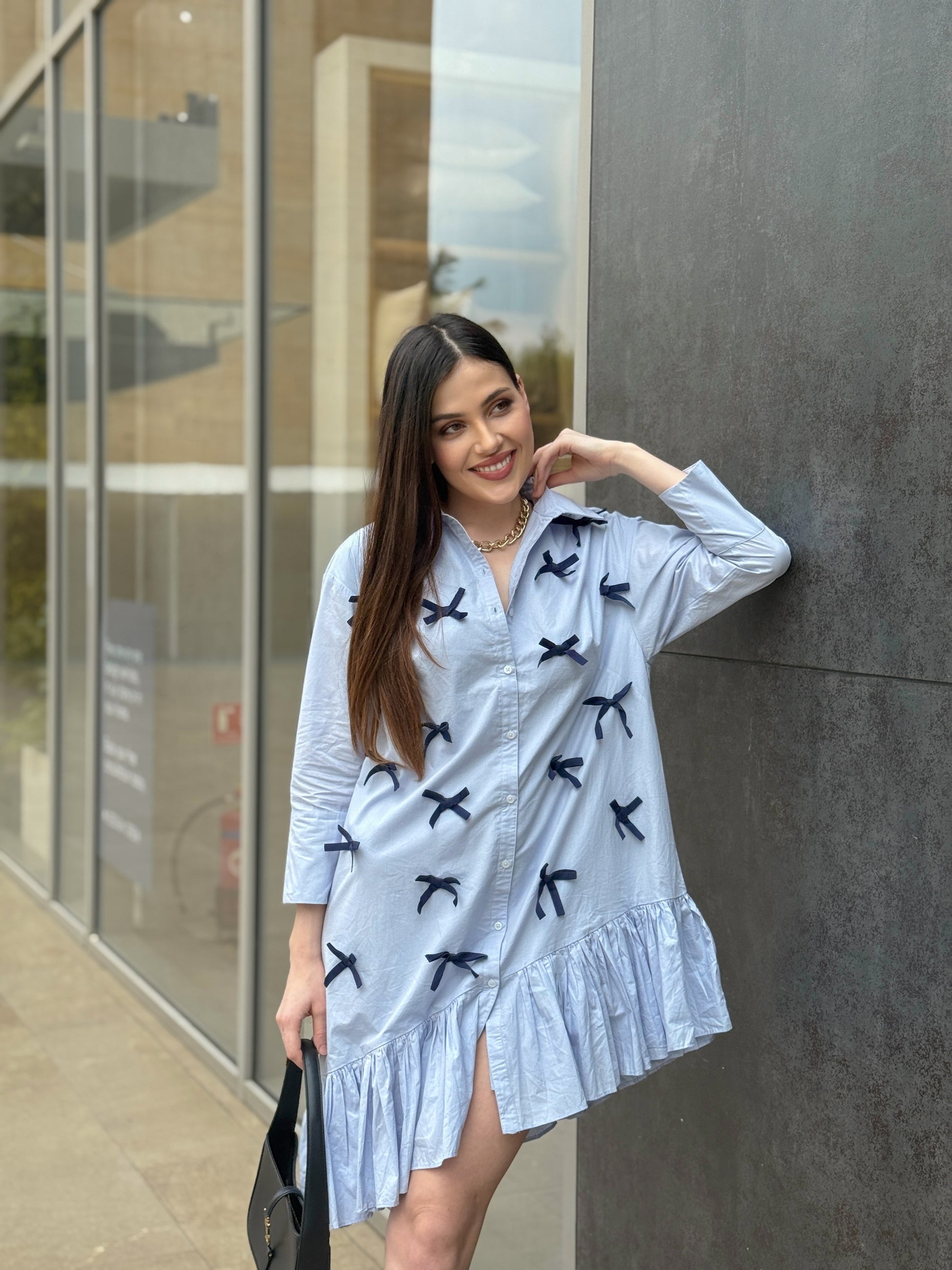 The Bow Shirt Dress