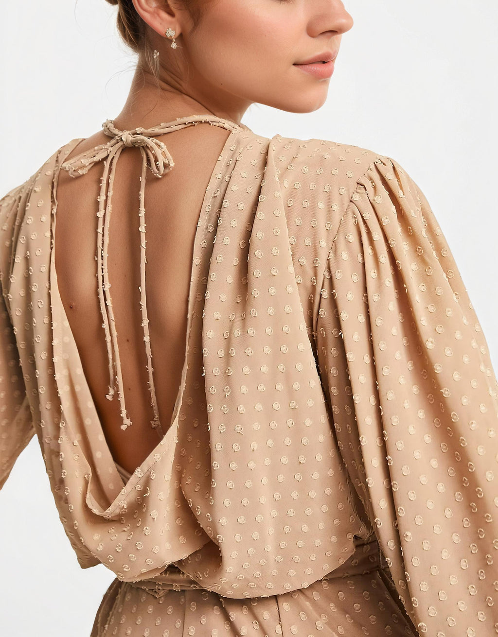 mini dress, beige dress, chiffon dress, summer dress, flowy dress, western dress
