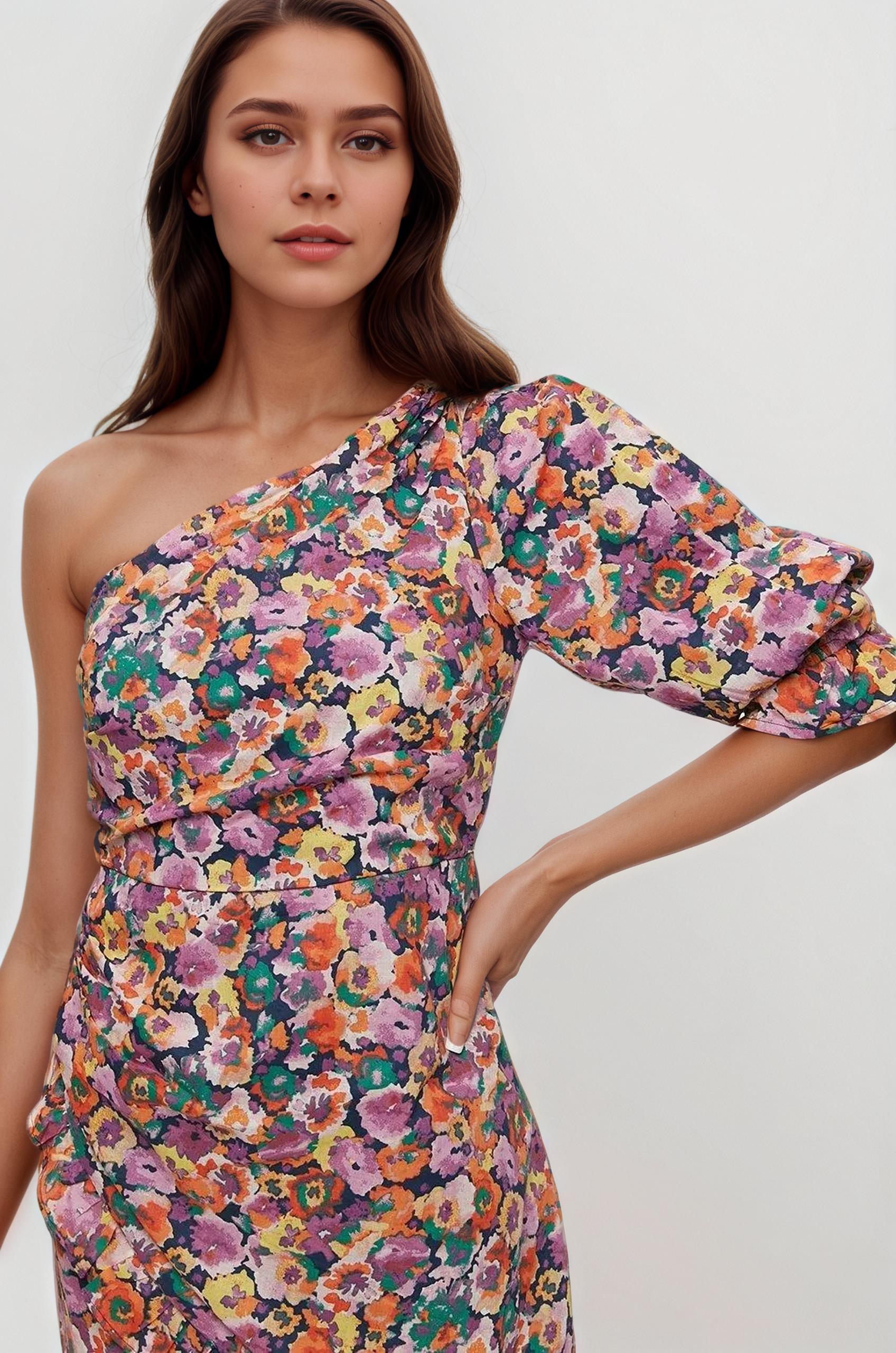 floral dress, summer dress, bright dress