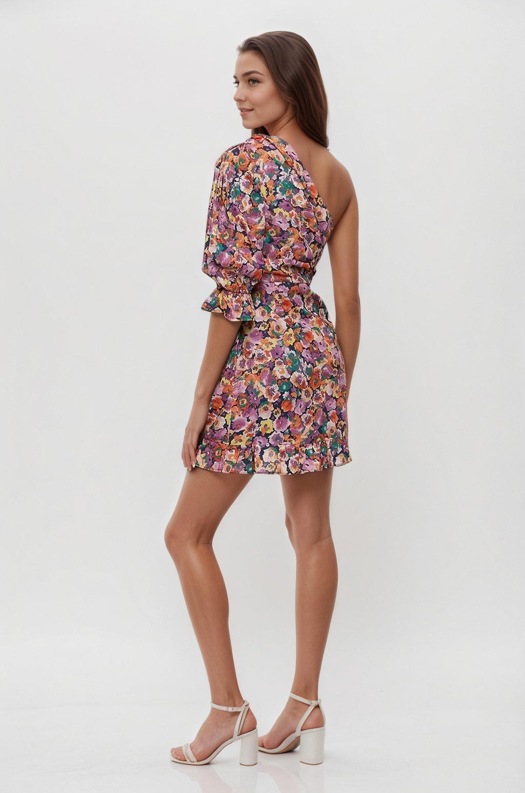 floral dress, summer dress, bright dress, mini dress, party dress