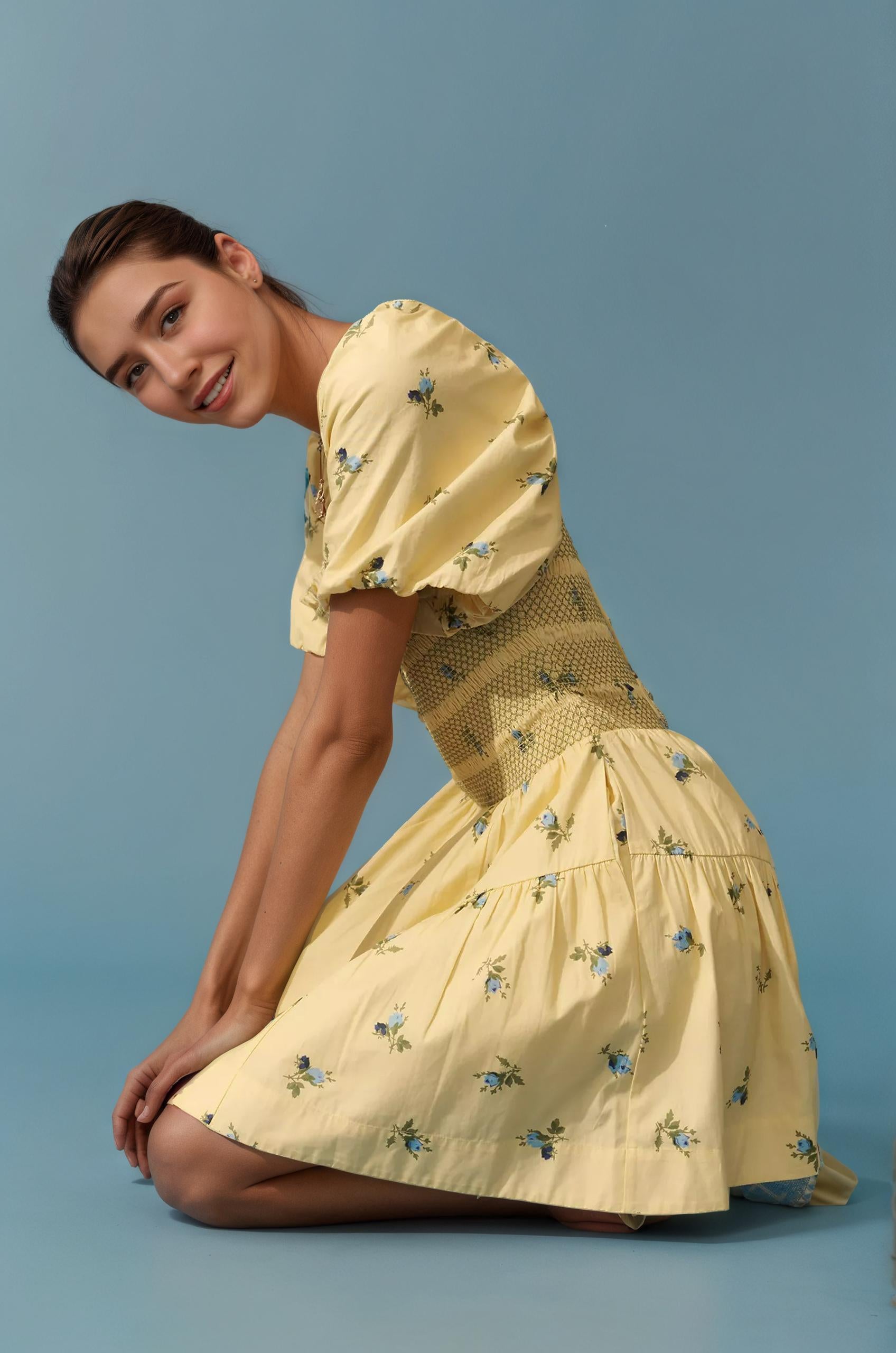 floral mini dress, puff sleeve dress, cute dress, summer dress
