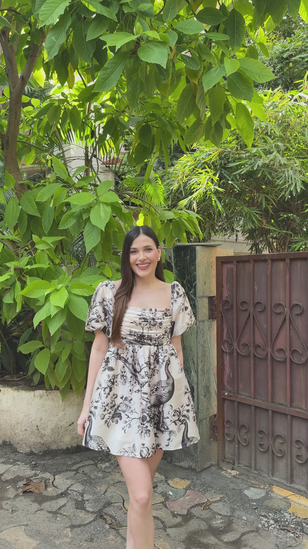 Poppy Puff Mini Dress