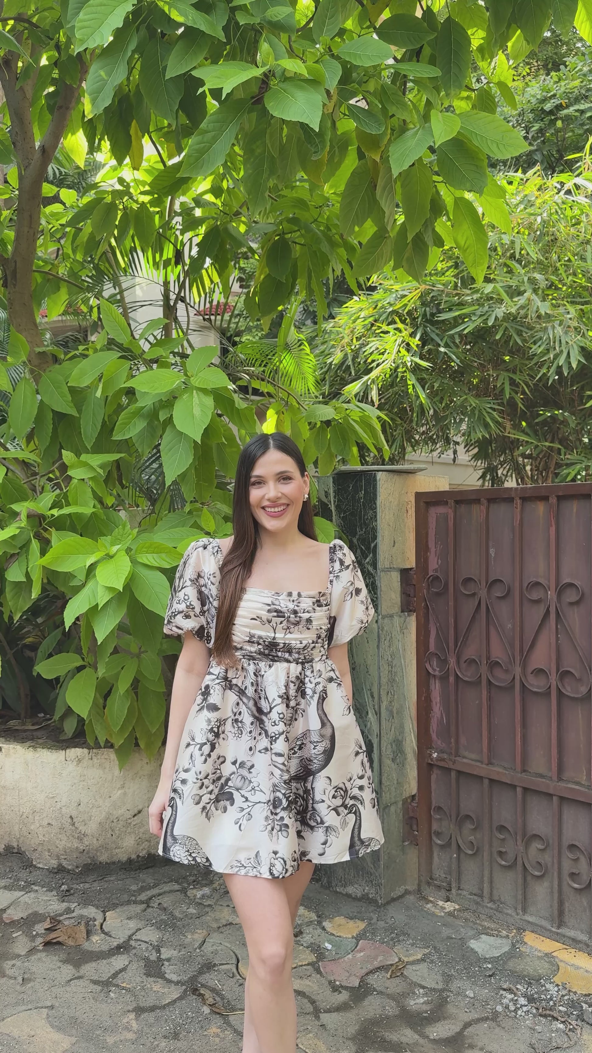 Poppy Puff Mini Dress