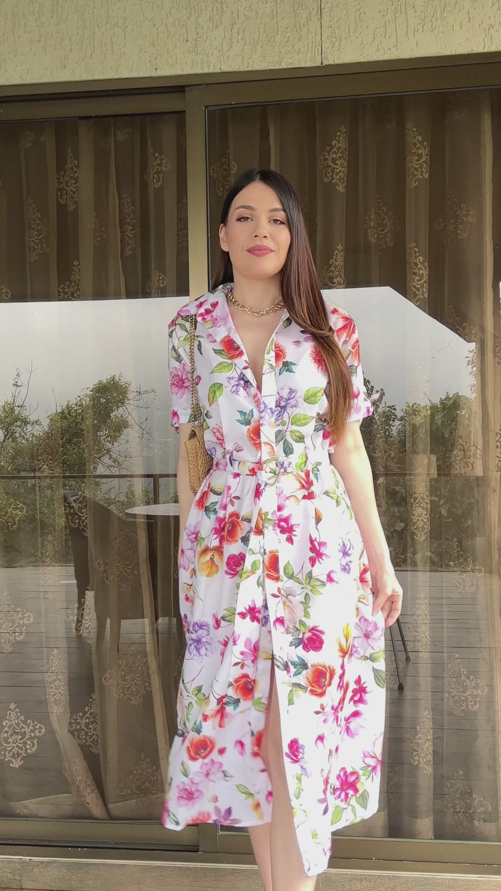 Sunny Bloom Midi Dress