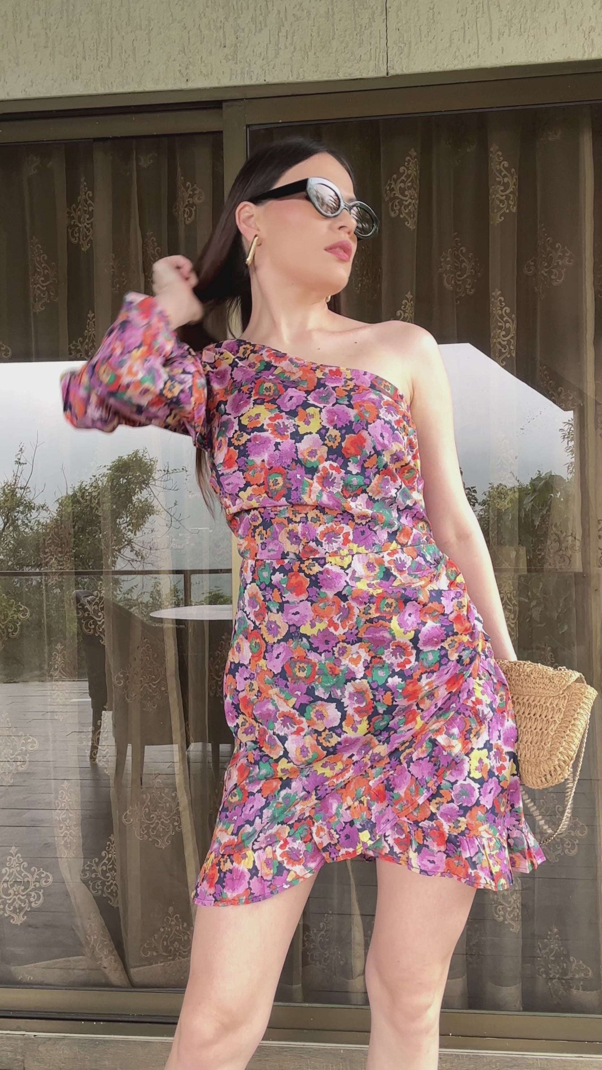 Amara One Sleeve Mini Dress