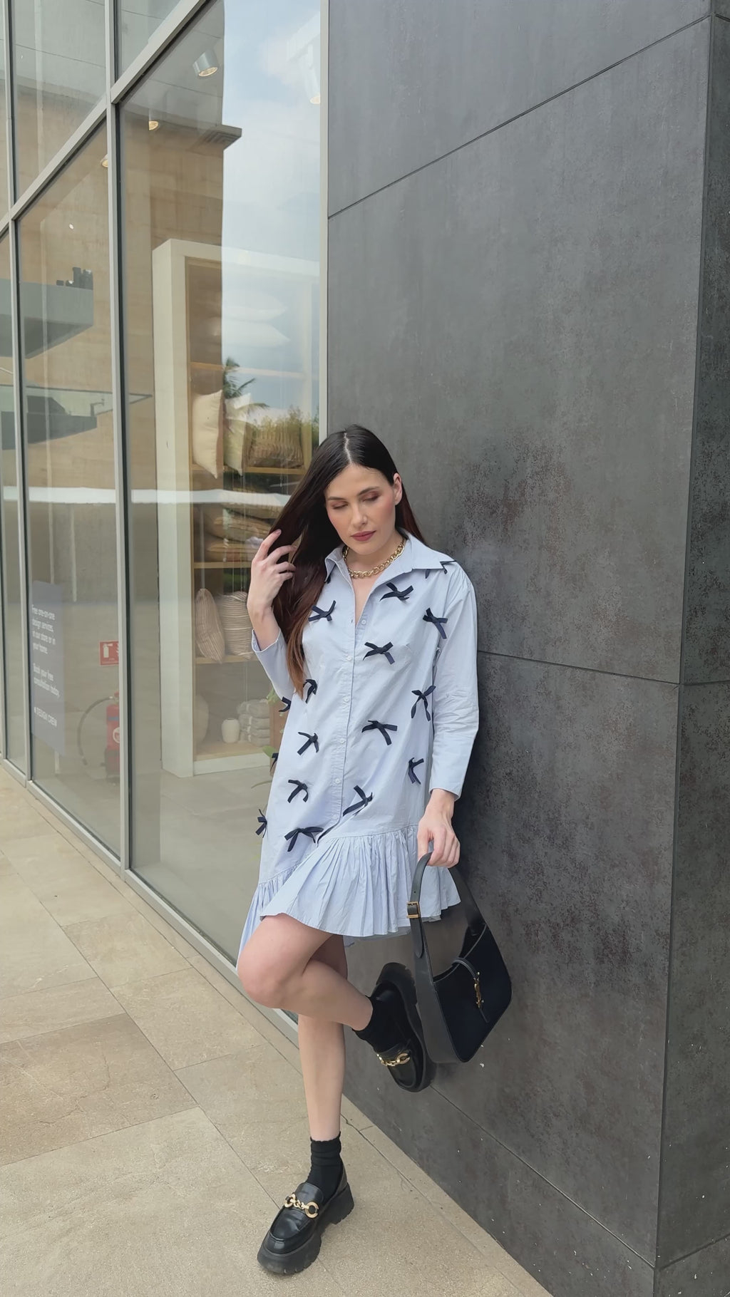 The Bow Shirt Dress