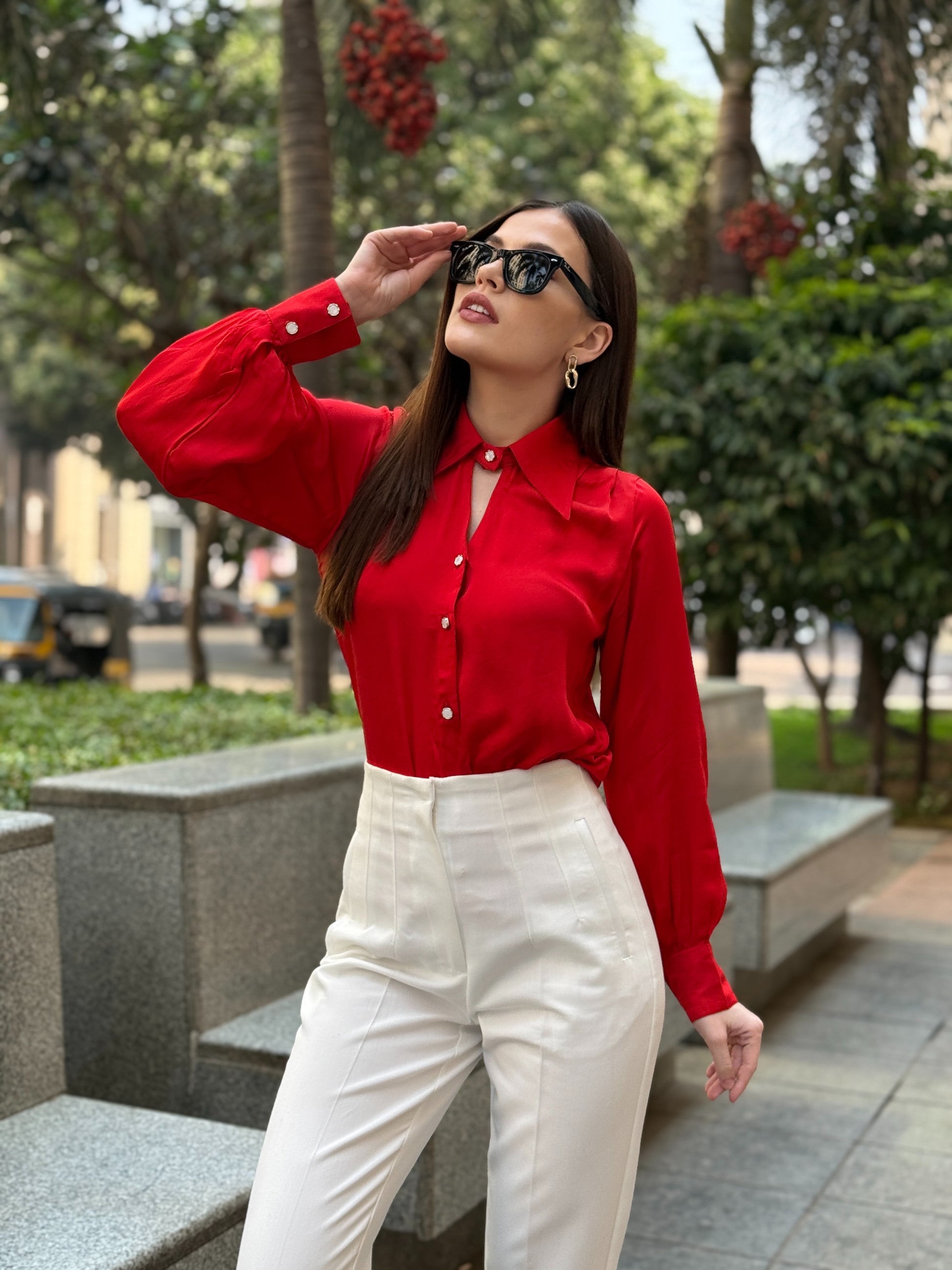 red western silk shirt elegant