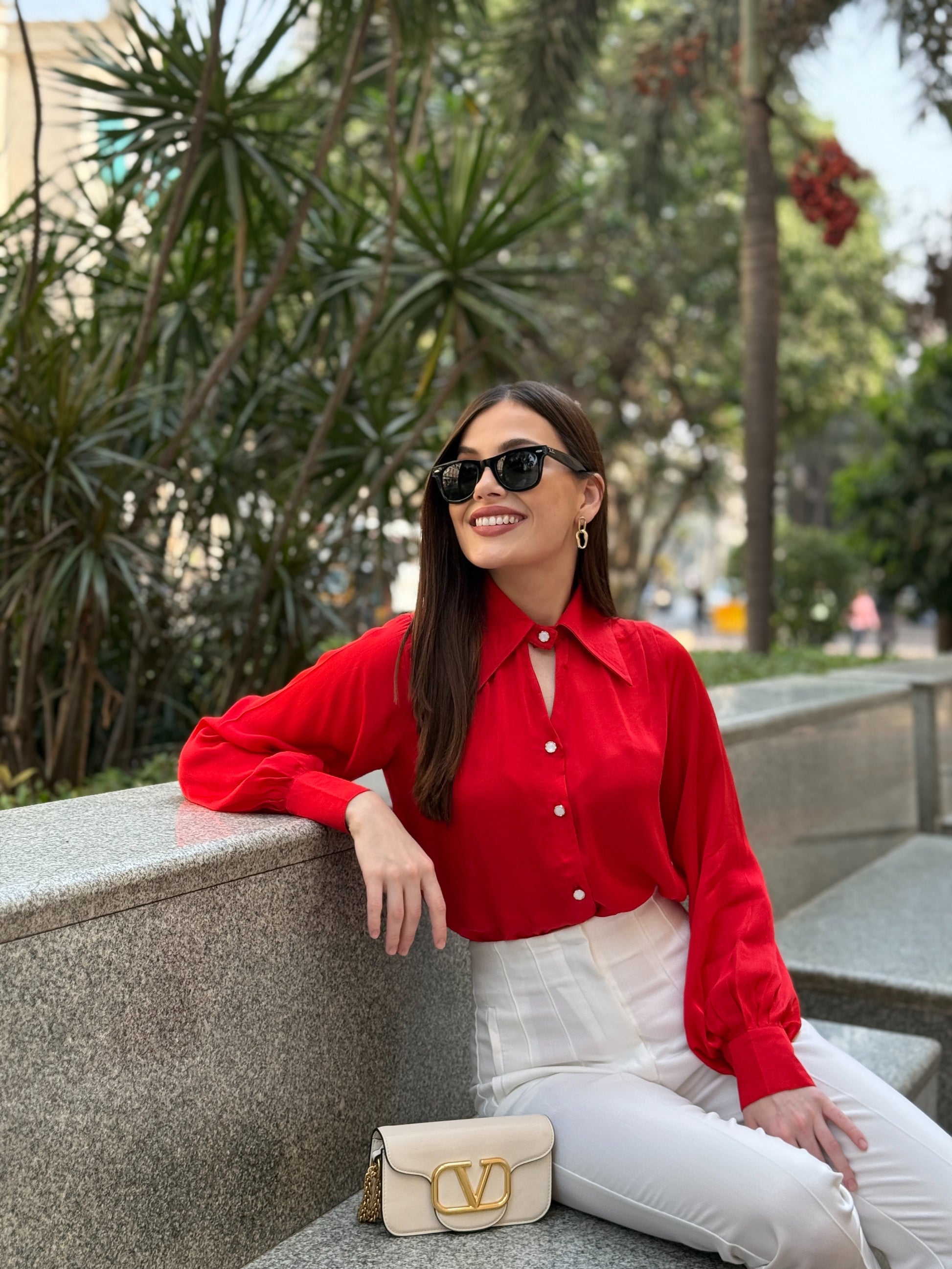 red western silk shirt elegant modern
